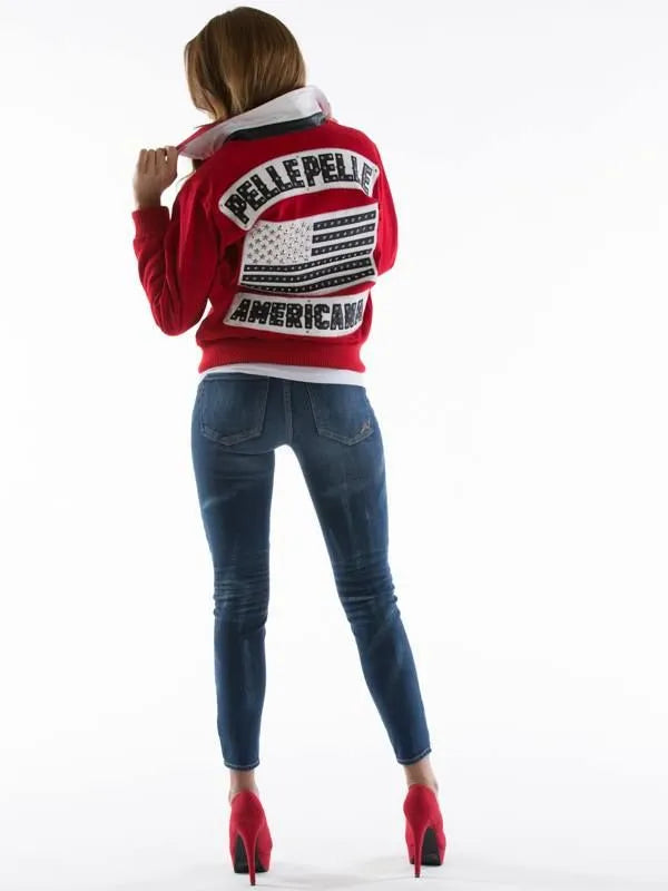 Americana Red Leather Jacket Pelle Pelle Jacket